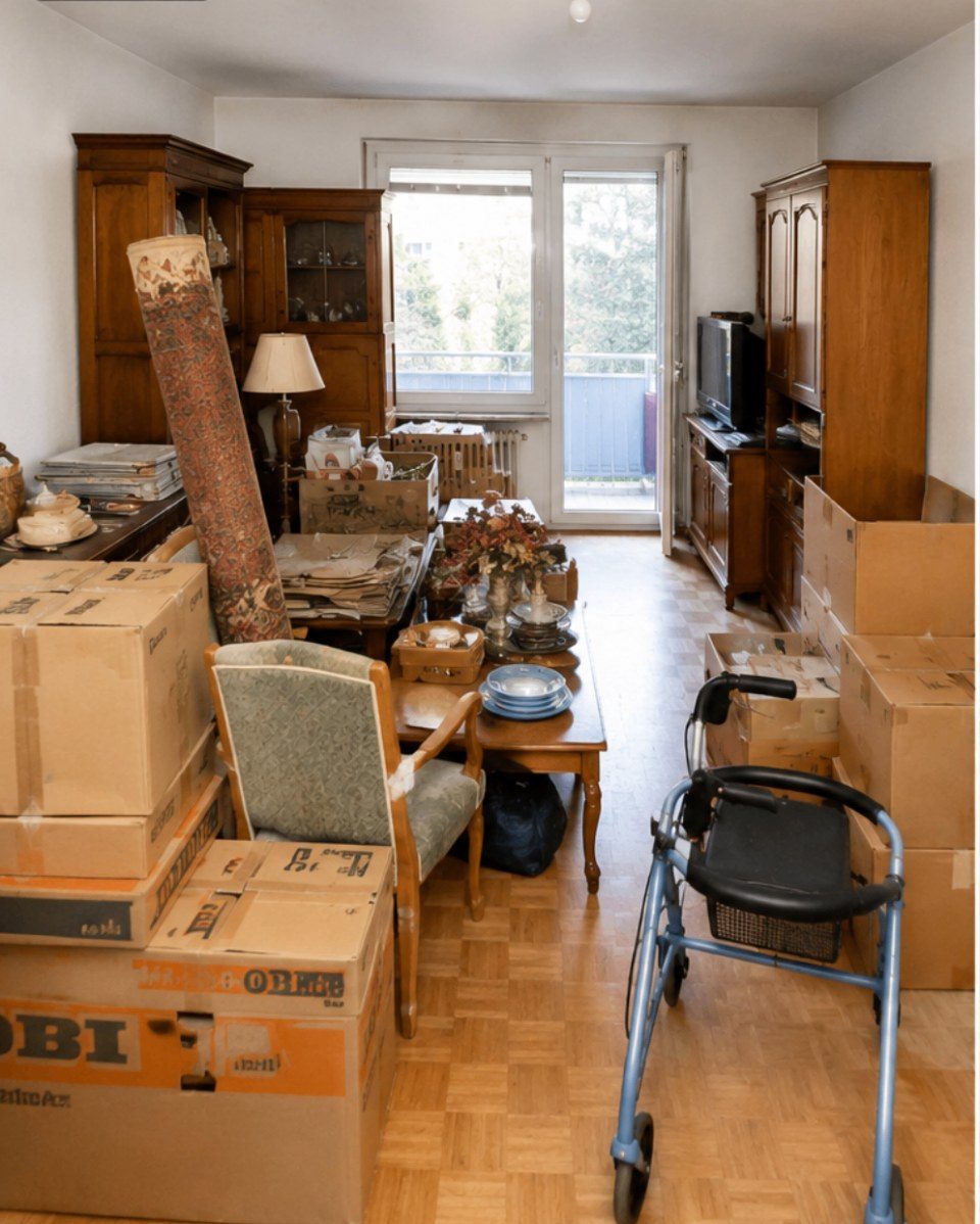 Entrümpelung vorher – volle Wohnung
